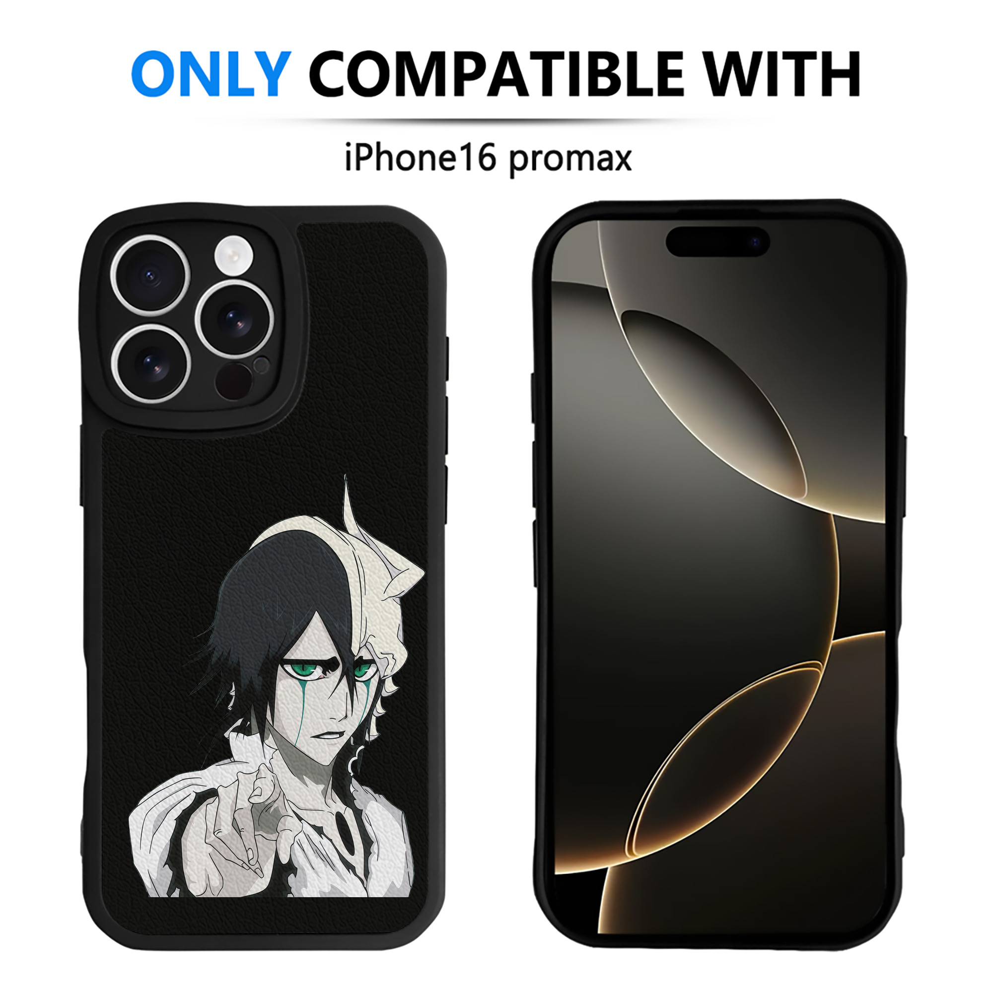 （画像用） ブリーチ ウルキオラ·シファー BLEACH Ulquiorra cifer 【iPhone 16シリーズ対応】シリコンスマホケース（レザー調） 材質：シリコン